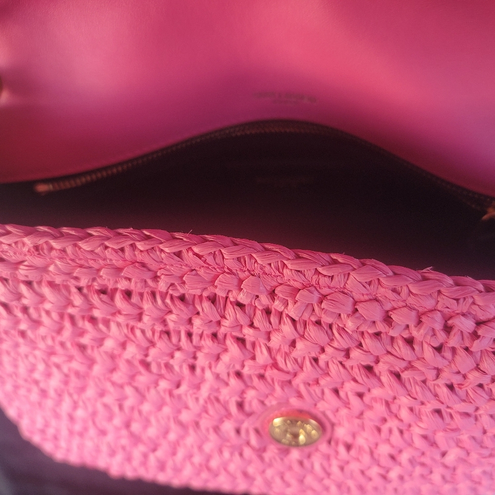 YSL Pink Raffia Bag - Picture 5 of 16